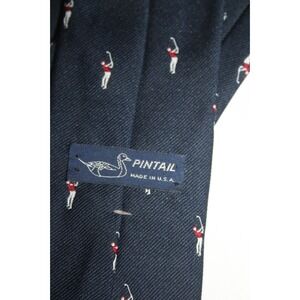 PINTAIL Men's 56" Golf Theme Tie USA Made Polyester Silk Golfer‎ Design